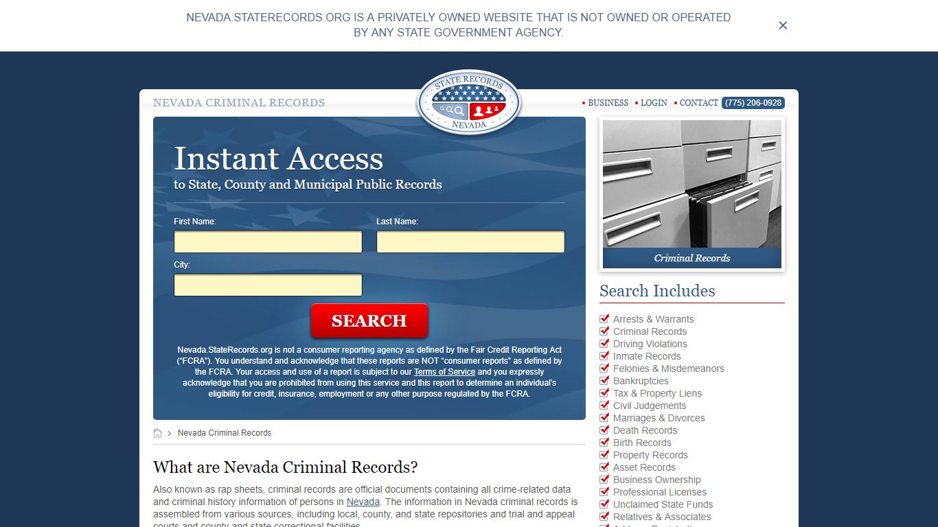 Nevada Criminal Records | StateRecords.org